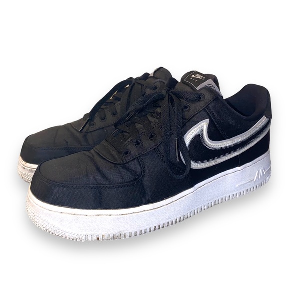 Nike Other - NIKE CD0886-001 BLACK AIR FORCE 1 LOW REVERSE STITCH' MENS SIZE US 9.